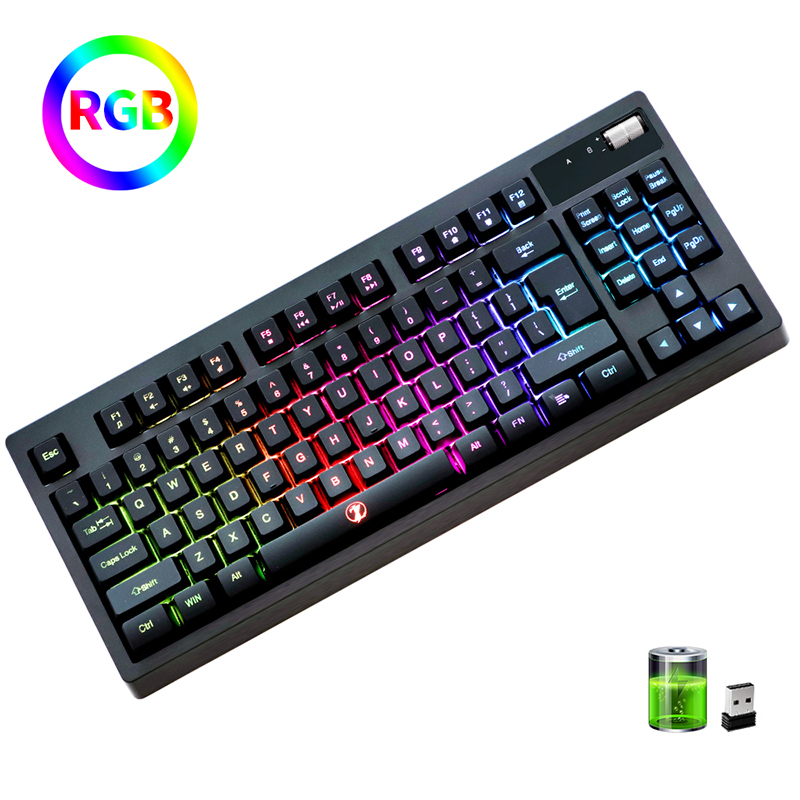 Teclado Gamer sem fio L87 RGB