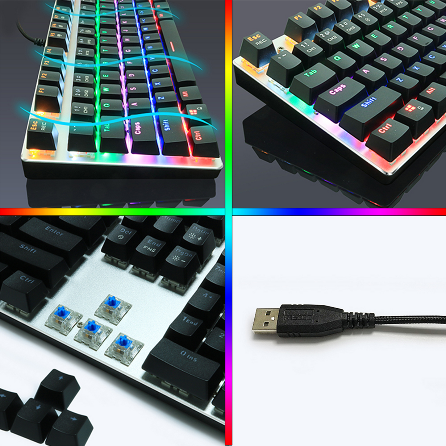 Teclado Mecânico RGB Metoo