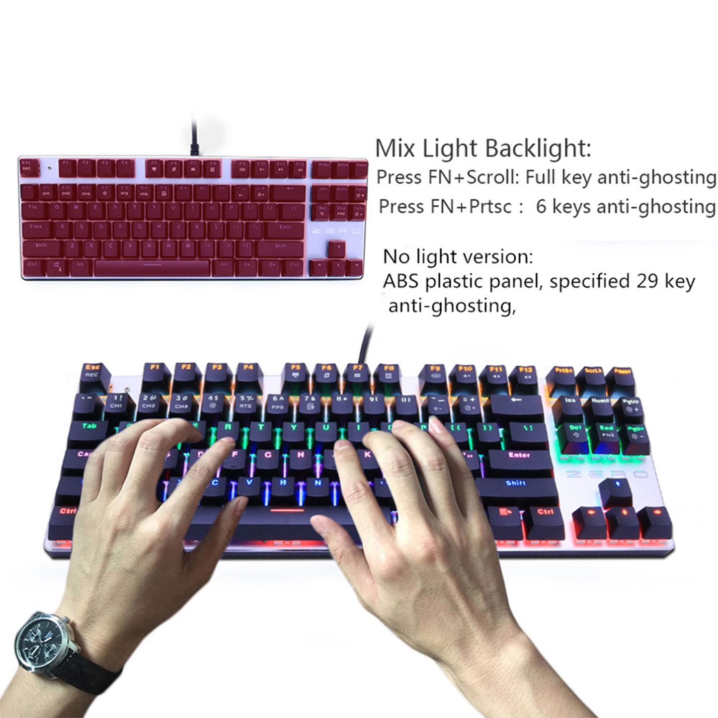 Teclado Mecânico RGB Metoo