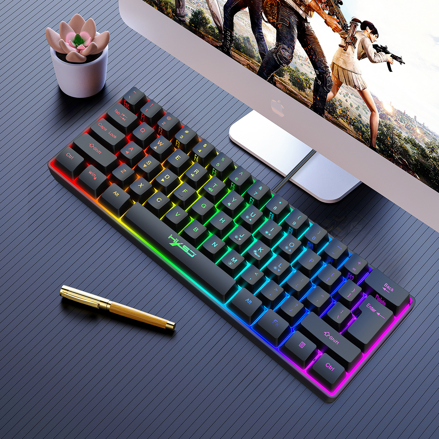 Teclado Gamer RGB SEM FIO Compacto